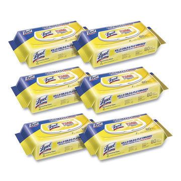 LYSOL® Brand Disinfecting Wipes Flatpacks, 6.69 X 7.87, Lemon And Lime Blossom, 80 Wipes-flat Pack, 6 Flat Packs-carton freeshipping - TVN Wholesale